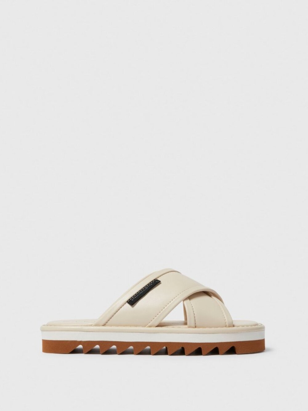 NWT STELLA MCCARTNEY Sneak-Elyse Twisted Sandal Cream Sz 9/39 (No Box)